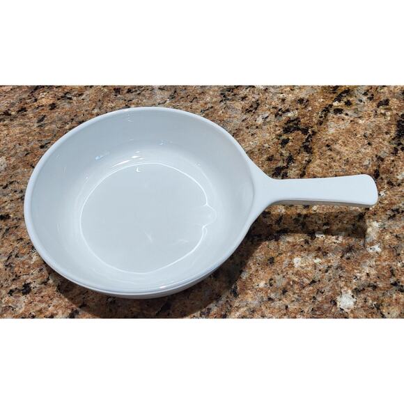 Corning Ware MW-83-B Microwave Browning Dish Skillet Pan W/Pyrex Lid Solid White - Picture 8 of 15